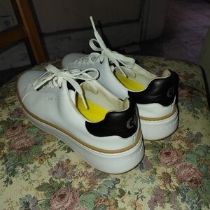 Cole Haan Women's White Sneakers with Black Accents